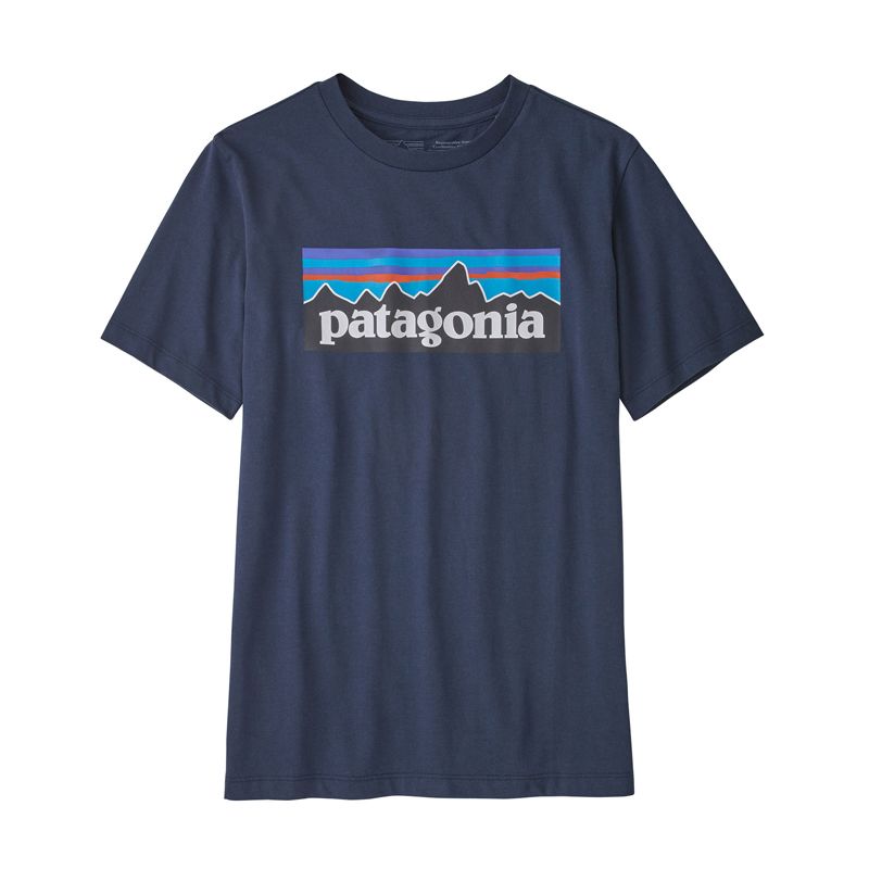 nederdel respekt Settlers Køb Patagonia P-6 Logo Organic Cotton T-shirt, junior New Navy | Spejder  Sport
